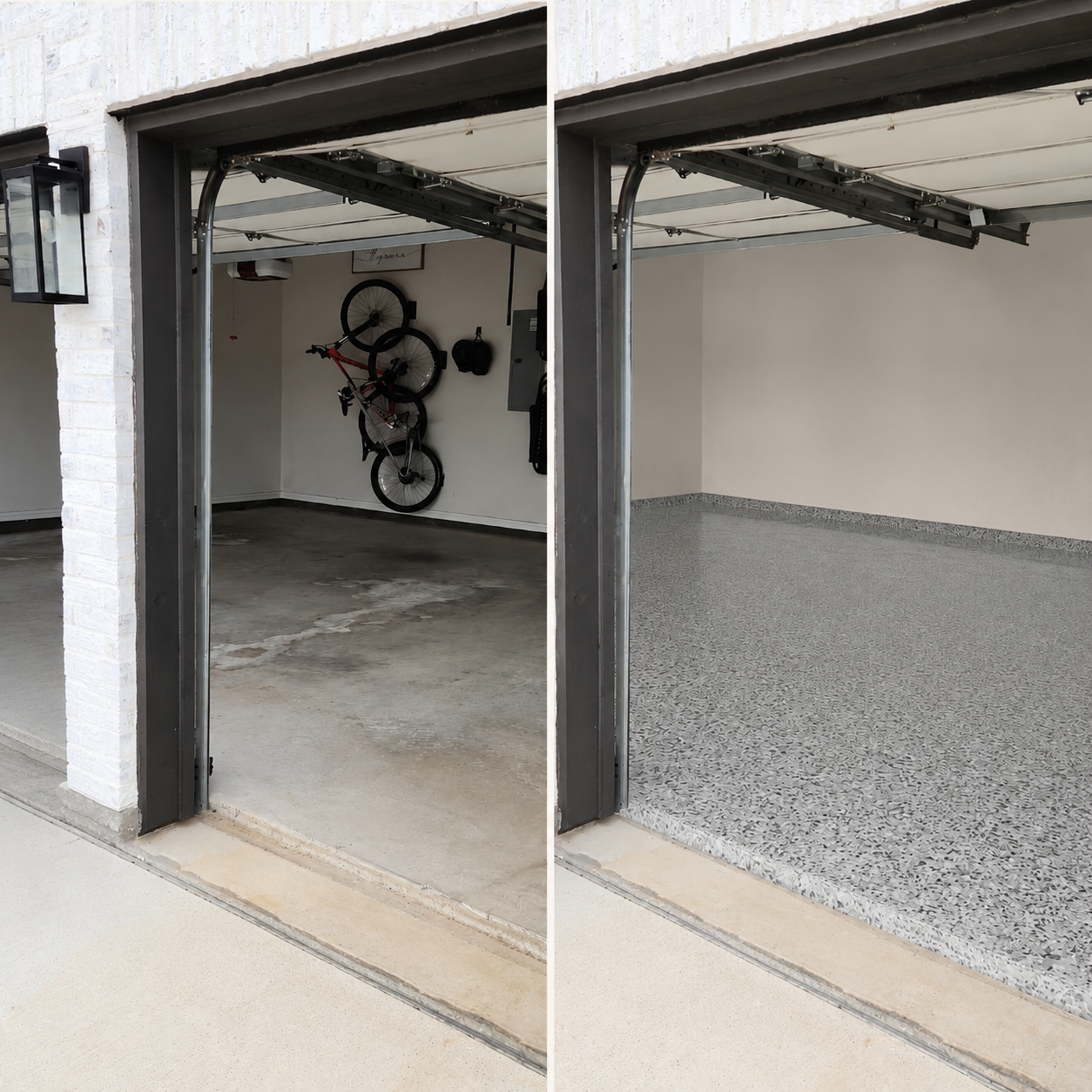 Pittsburgh garage floor before and after