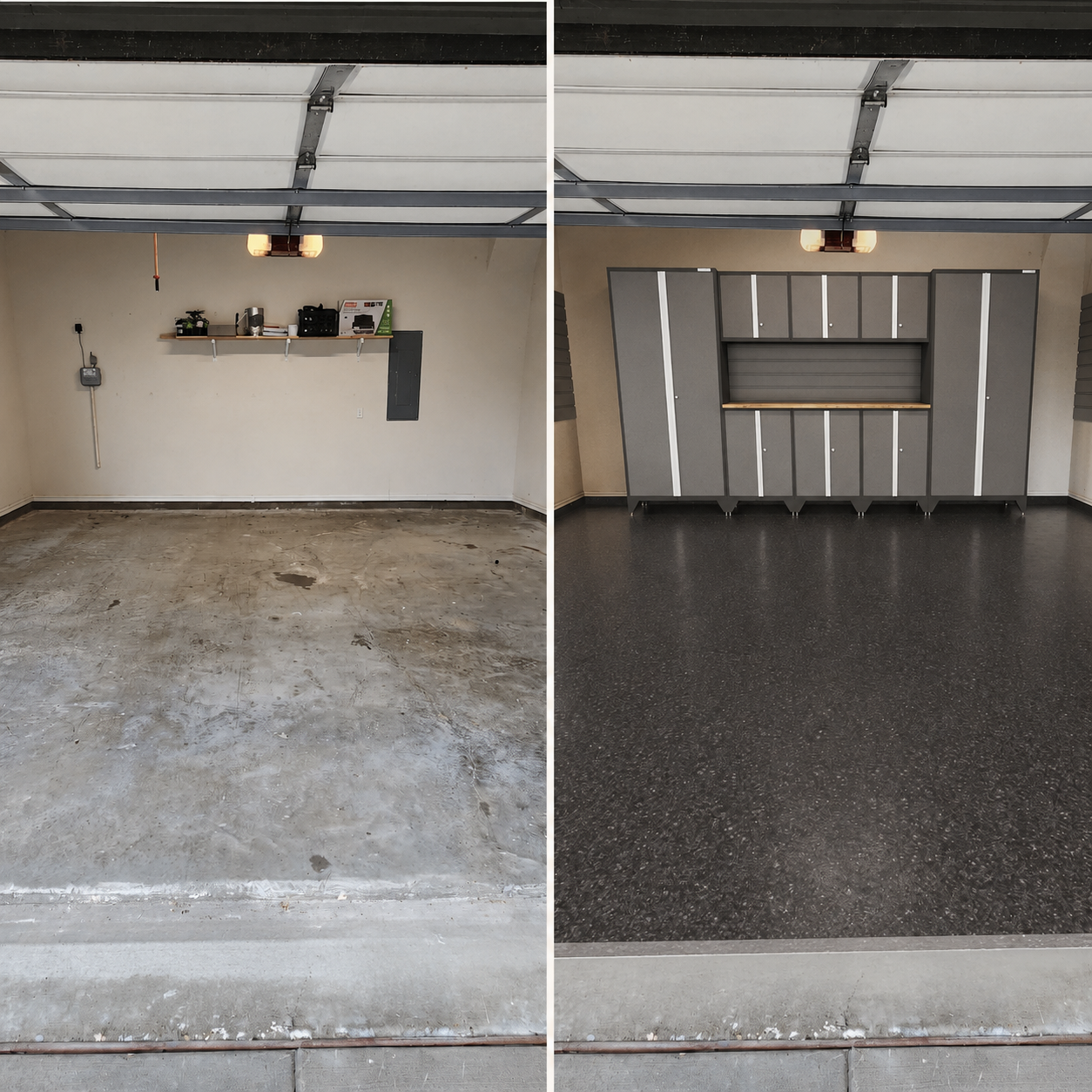 Pittsburgh concrete floor before and after